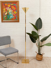 Load image into Gallery viewer, Vintage Geurge Kovacs Brass Glass and Lucite Floor Lamp
