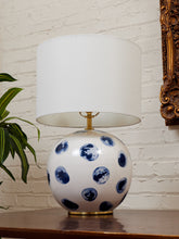 Load image into Gallery viewer, Blue Polk A Dot Lamp
