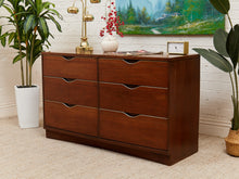 Load image into Gallery viewer, Six Drawer Mid Century Dresser by Basset
