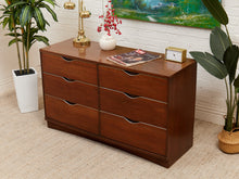 Load image into Gallery viewer, Six Drawer Mid Century Dresser by Basset

