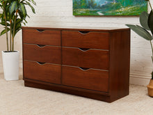 Load image into Gallery viewer, Six Drawer Mid Century Dresser by Basset
