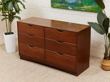 Load image into Gallery viewer, Six Drawer Mid Century Dresser by Basset
