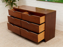 Load image into Gallery viewer, Six Drawer Mid Century Dresser by Basset
