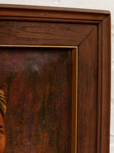 Load image into Gallery viewer, The Carrier Figurative Portrait Painting in Earth Tones  Signed by Svel 1977
