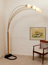 Load image into Gallery viewer, Five Headed Brass Vintage Floor Lamp
