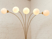 Load image into Gallery viewer, Five Headed Brass Vintage Floor Lamp
