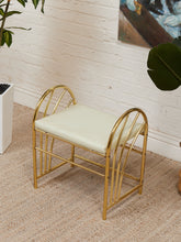 Load image into Gallery viewer, Gold Vanity Stool
