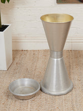 Load image into Gallery viewer, Mid Century Hourglass Sculptural Aluminum Planter or Pedestal
