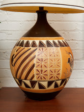 Load image into Gallery viewer, Tribal Southwestern Mid Century Lamp

