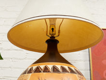 Load image into Gallery viewer, Tribal Southwestern Mid Century Lamp
