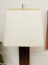 Load image into Gallery viewer, Orbit Lucite and Smoked Acrylic Table Lamp
