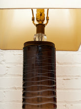 Load image into Gallery viewer, Orbit Lucite and Smoked Acrylic Table Lamp
