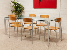 Load image into Gallery viewer, Seccose Mario Hasuike Italian Glass Dining Table with 6 chairs
