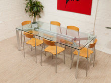 Load image into Gallery viewer, Seccose Mario Hasuike Italian Glass Dining Table with 6 chairs
