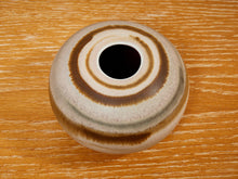 Load image into Gallery viewer, Studio Pottery Vase Blue and Golden
