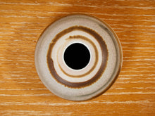 Load image into Gallery viewer, Studio Pottery Vase Blue and Golden
