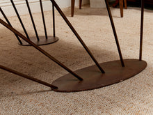 Load image into Gallery viewer, Oak Dining Table with Sculptural Iron Base
