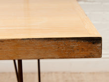 Load image into Gallery viewer, Oak Dining Table with Sculptural Iron Base
