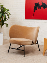 Load image into Gallery viewer, Pebble Sculptural Velvet Lounge Chair
