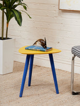 Load image into Gallery viewer, Blue Base Vintage Side Table
