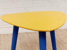 Load image into Gallery viewer, Blue Base Vintage Side Table
