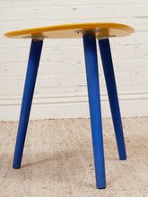 Load image into Gallery viewer, Blue Base Vintage Side Table
