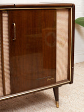 Load image into Gallery viewer, Mahogany Vintage Italian Stereo Cabinet
