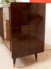 Load image into Gallery viewer, Mahogany Vintage Italian Stereo Cabinet
