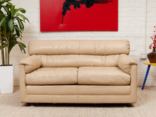 Load image into Gallery viewer, Leather Post Modern Loveseat
