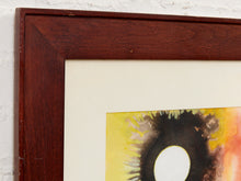 Load image into Gallery viewer, Eclipse Bloom Abstract Surrealist Print with Black Sun and Organic Forms
