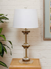 Load image into Gallery viewer, Column Lucite and Chrome Table Lamp
