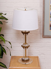 Load image into Gallery viewer, Column Lucite and Chrome Table Lamp
