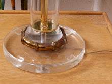 Load image into Gallery viewer, Column Lucite and Chrome Table Lamp
