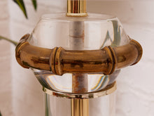 Load image into Gallery viewer, Column Lucite and Chrome Table Lamp
