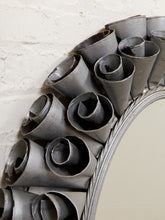 Load image into Gallery viewer, Sunburst Silver Metal Oval Mirror
