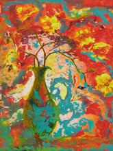 Load image into Gallery viewer, Floral Burst Framed Expressionist Still Life Painting
