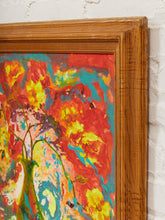 Load image into Gallery viewer, Floral Burst Framed Expressionist Still Life Painting
