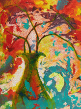 Load image into Gallery viewer, Floral Burst Framed Expressionist Still Life Painting
