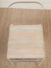 Load image into Gallery viewer, Lucite Pair of Stools with Seat Pads
