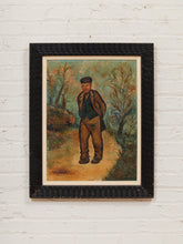 Load image into Gallery viewer, Framed Figurative Painting of Young Boy on Path
