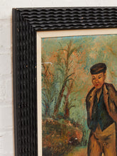 Load image into Gallery viewer, Framed Figurative Painting of Young Boy on Path
