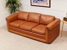 Load image into Gallery viewer, Leather Oak Vintage Sofa
