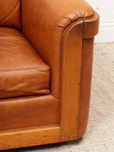 Load image into Gallery viewer, Leather Oak Vintage Sofa
