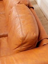 Load image into Gallery viewer, Leather Oak Vintage Sofa
