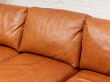 Load image into Gallery viewer, Leather Oak Vintage Sofa
