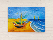 Load image into Gallery viewer, Coastal Regatta Seascape Painting with Sailboats

