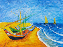 Load image into Gallery viewer, Coastal Regatta Seascape Painting with Sailboats
