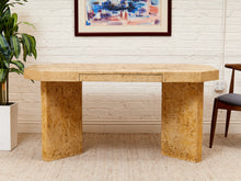 Load image into Gallery viewer, Parchment Tessellated Stone Veneer Desk or Console Table
