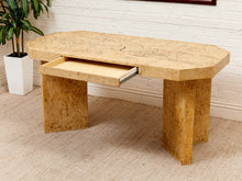 Load image into Gallery viewer, Parchment Tessellated Stone Veneer Desk or Console Table
