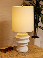 Load image into Gallery viewer, Totem White Sculptural Table Lamp
